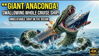 Epic Kaiju Battle Giant Anaconda Destroys Cruise Ship in Ocean Warfare!