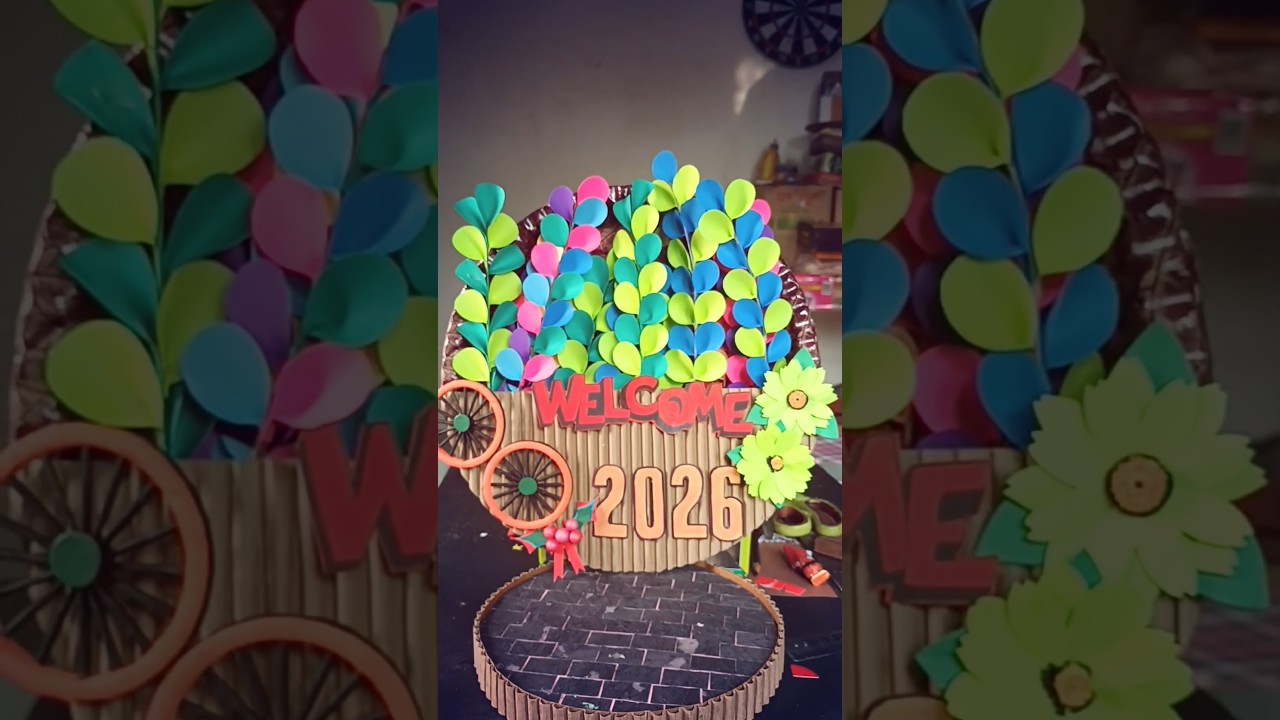 New Year Craft Idea//Waste Paper plate ideas//Home Decor idea/