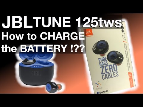 Skal brugt Slagter How to CHARGE the Battery of JBL TUNE125tws truly wireless Bluetooth earbuds  - YouTube