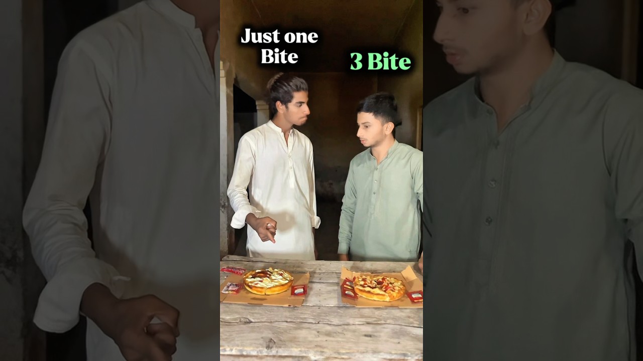 Pizza 🍕 Bite challenge video 😱🤣 #foodchallenges #bitegame #foodchallenges fyp
