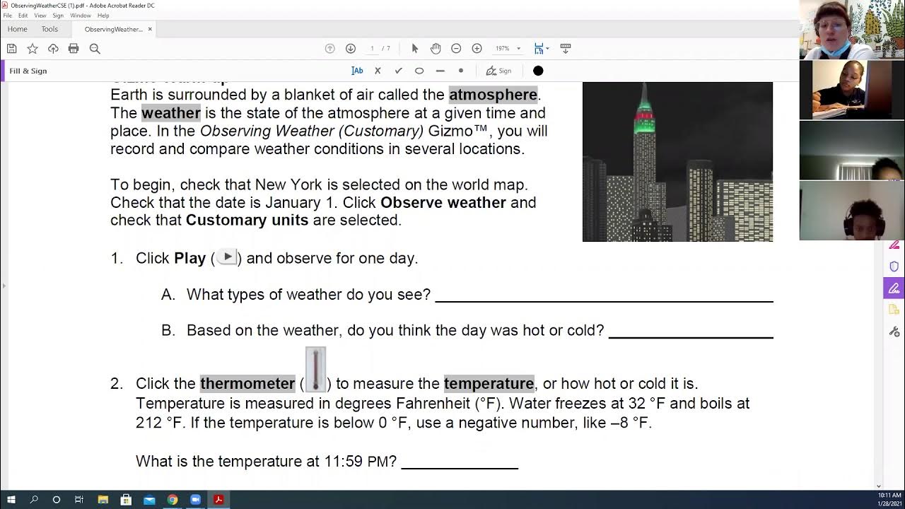 Observing Weather Gizmo directions (1/28-1/29) - YouTube