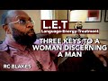 THREE KEYS TO A WOMAN DISCERNING A MAN by RC Blakes May 4, 2021