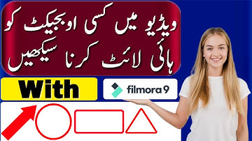 How to draw Arrow in filmora|how to highlight objects in video with add different shapes|filmora9