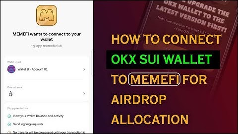 How to connect Okx Sui Wallet To Memefi