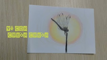 #drawing #art Vẽ tranh con chuồn chuồn đơn giản
