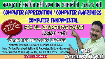 Computer Fundamental (Part - 13) COMPUTER NETWORK DEVICES & ITS TYPES by Computer Guru - Er. Sandeep