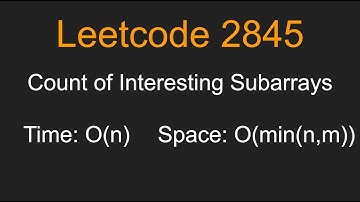 Count of Interesting Subarrays - Leetcode 2845 - Python