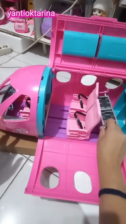 unboxing pesawat jet barbie - YouTube