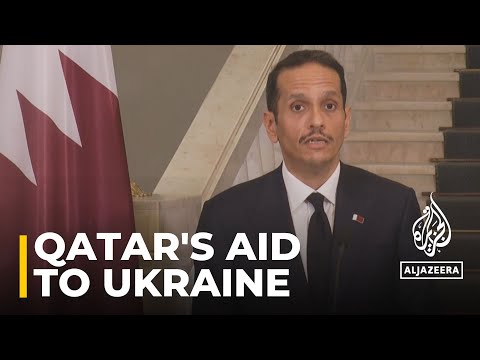 Qatar's pm has pledged 100 million dollars in humanitarian aid to ukraine