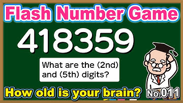 【No.011】Flash Number Games🧠 BRAIN TRAINING 💪 | Less than 20% correct in the 60s!?【9 Questions】