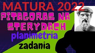 MATURA MATEMATYKA Planimetria trójkąty twierdzenie pitagorasa PEWNIAK planimetria cz.3