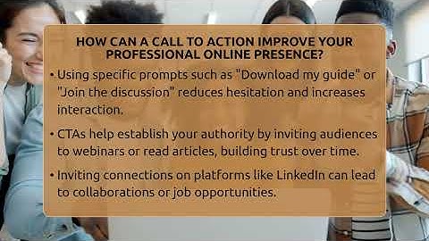 How Can A Call To Action Improve Your Professional Online Presence? - Everyday-Networking