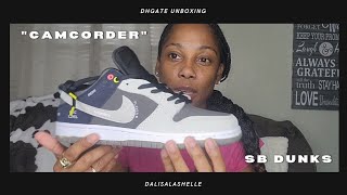 DHGATE UNBOXING | NIKE DUNKS SB  "CAMCORDER" on Feet! vlogtober day 1