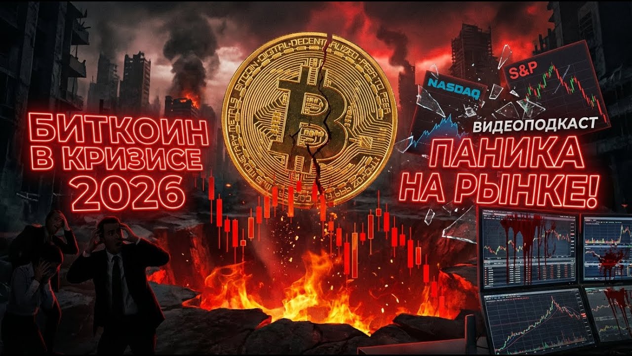 БИТКОИН В КРИТИЧЕСКОЙ КОРРЕКЦИИ 2026 • АМЕРИКАНЦЫ СБЕЖАЛИ? • ДНО БЛИЗКО ИЛИ НОВАЯ ПРОПАСТЬ? ПОДКАСТ