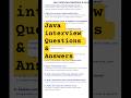 Java Interview Questions - Learn Java For Interviews | | Must know