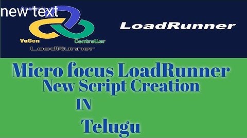 How to create a new script in micro focus LoadRunner #loadrunner #performance testing #testing