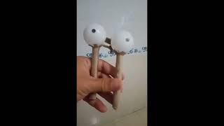 Easy way to make moving eyes for a ventriloquist puppet using paper and ping pong balls