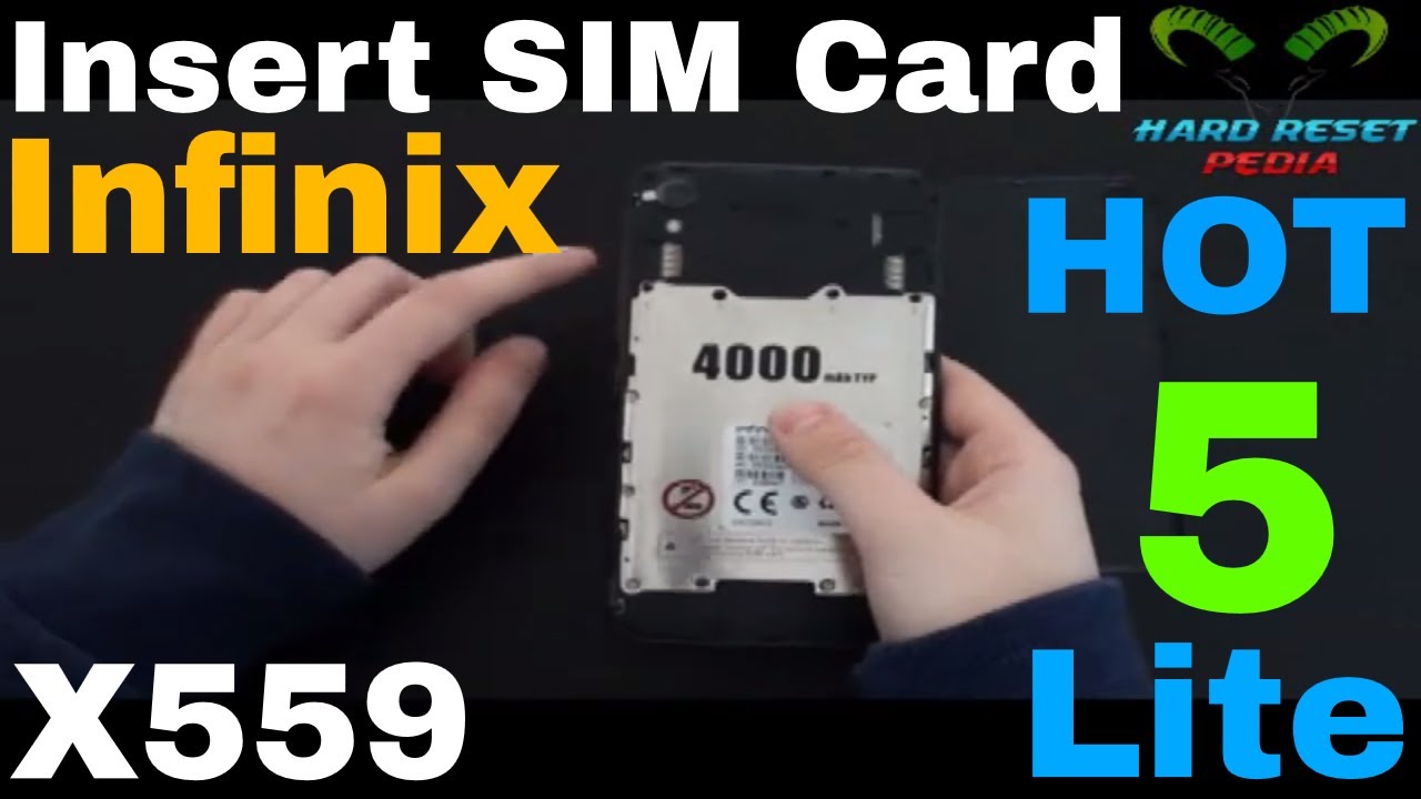 Infinix Hot 5 Lite Insert The SIM Card X559 - YouTube