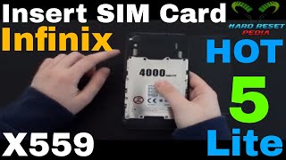 Infinix Hot 5 Lite Insert The SIM Card X559