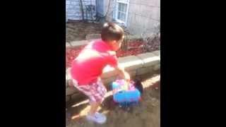 Evan Easter egg hunt 2013