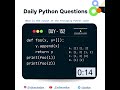 Python Coding challenge - Day 152 | What is the output of the following Python Code? #codeing