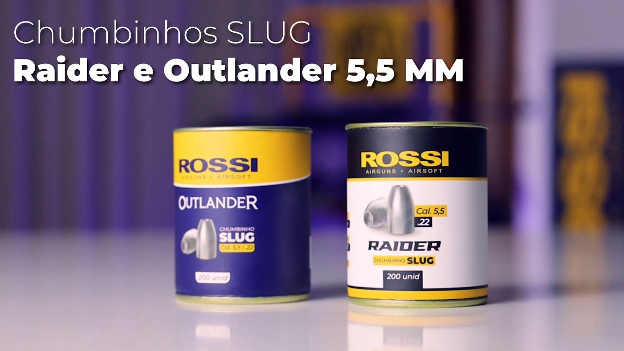 [REVIEW COMPLETO] Novidade na Rossi - Chumbinhos Slug Raider e Outlander 5,5 MM