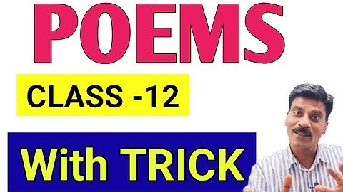 Poem for class 12 | How to explain | How to write questions on poem