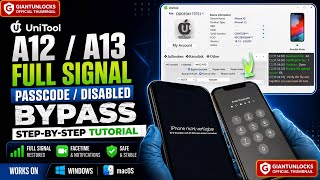 🚀Full Video Tutorial Passcode/Disable Bypass A12 A13 Chips Full Signal with UniTool (Windows - Macos