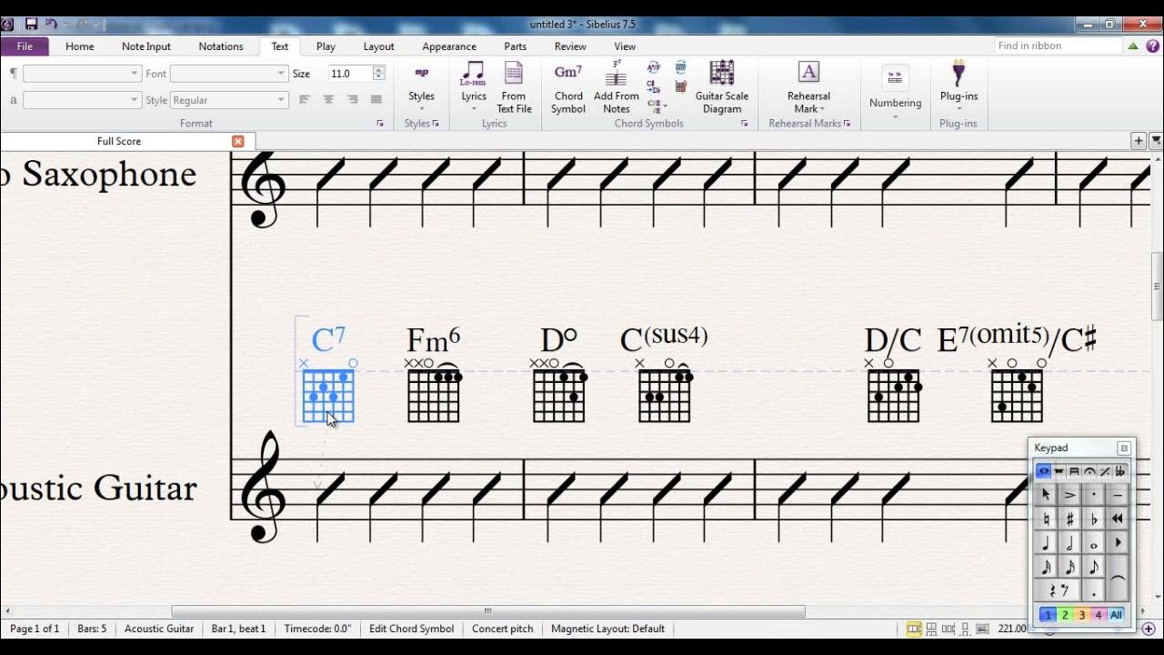 Sibelius 7.5 Tutorial Series Using Chord Symbols YouTube