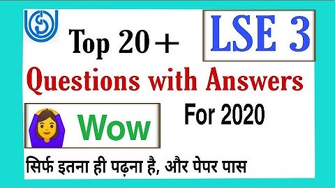 IGNOU | LSE 3 most important questions with answers for 2021| Genetics |#Saminaclasses