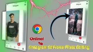 Instagram 3d Frame Photo Editing 100%😳🔥| Online Photo Crop Tutorial | @Pk_Editzzzzzz #photoediting screenshot 5