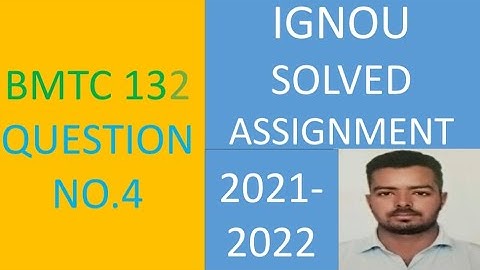 BMTC 132 (MATHEMATICS)  DIFFERENTIAL EQUATION  - IGNOU SOLVED ASSIGNMENT 2021-2022