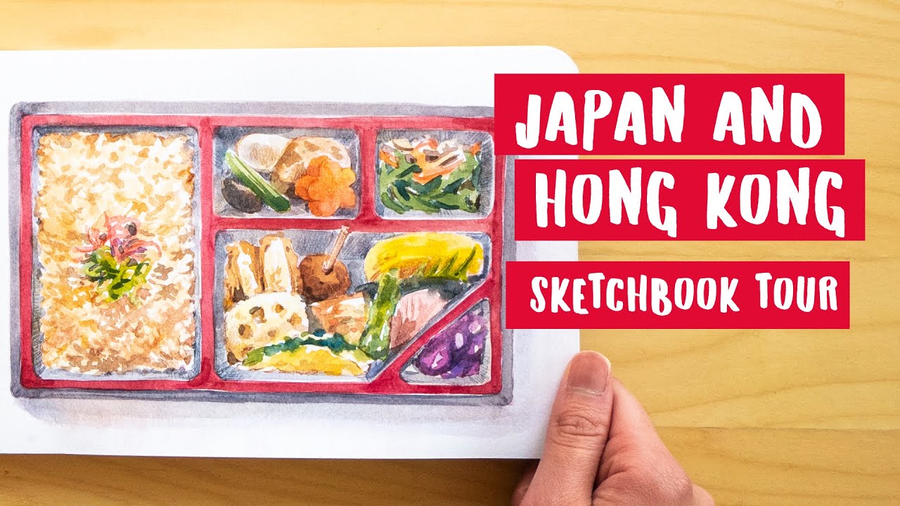 Watercolor Travel Journal Sketchbook Tour | Japan and Hong Kong