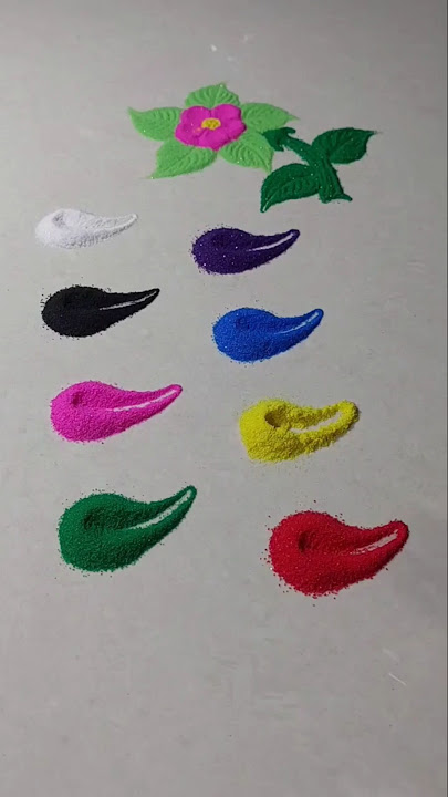 💝💐Colour mixing Rangoli...#viralvideo #colors