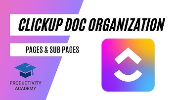 ClickUp Docs Organization - Using Pages & Sub Pages