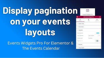 Events Pagination  || Events Widgets Pro for Elementor & The Event Calendar