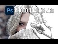 كيفية تحويل صورة إلى رسم خطي في الفوتوشوب 