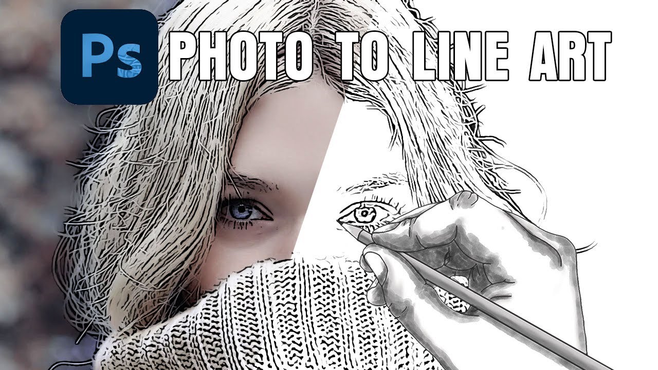 How To Convert A Photo to Line Art Drawing in Photoshop