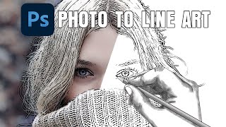 How To Convert A Photo to Line Art Drawing in Photoshop screenshot 3