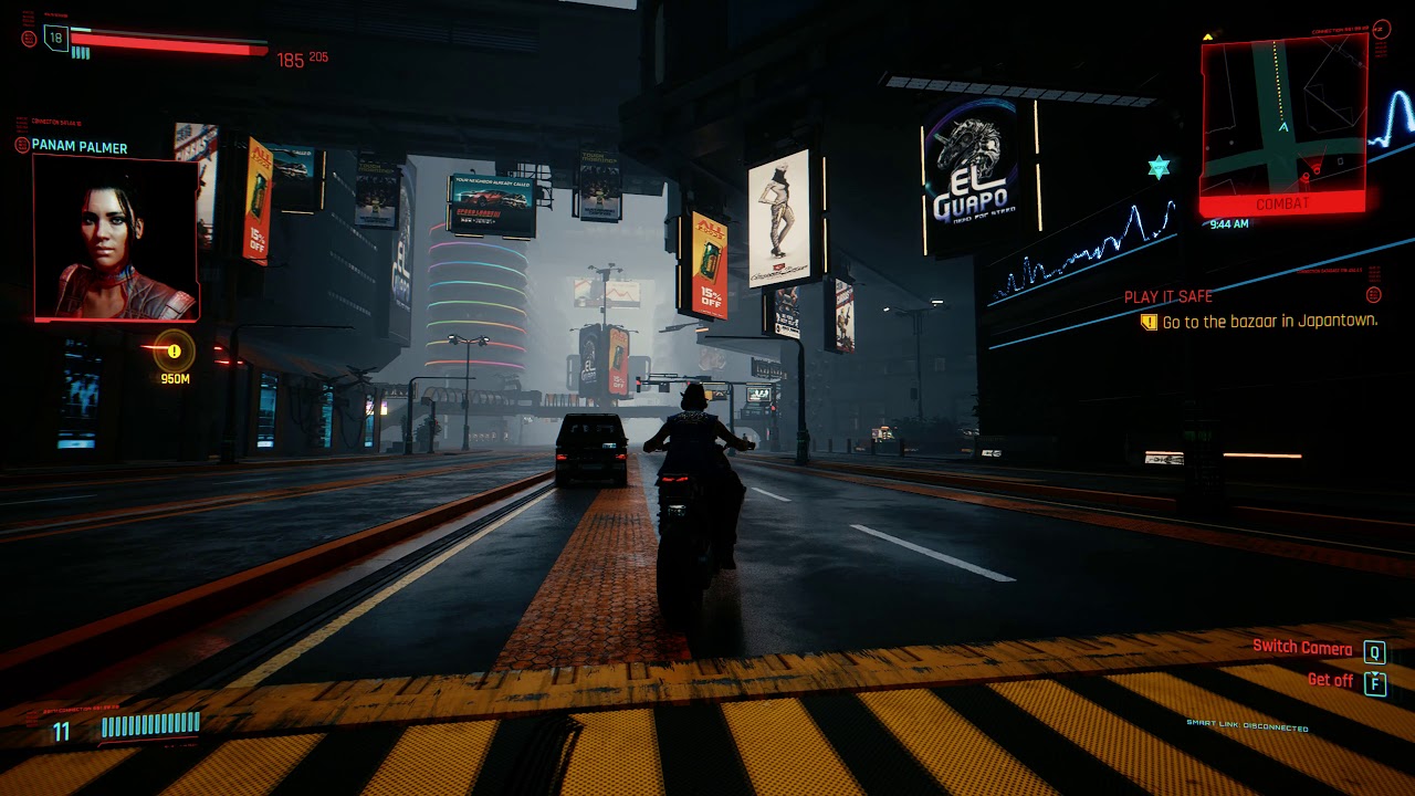 Cyberpunk 2077, Panam stares at you silently while you finish your illegal activities bug