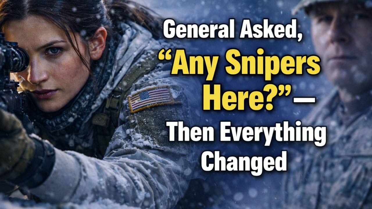 The General Asked, “Any Snipers Here?” — Then the Quiet Girl Saved the Entire Line
