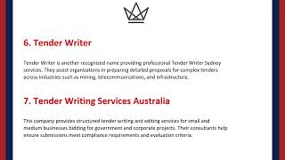 Top 10 Tender Writer Companies in Sydney to Help You Win More Contracts