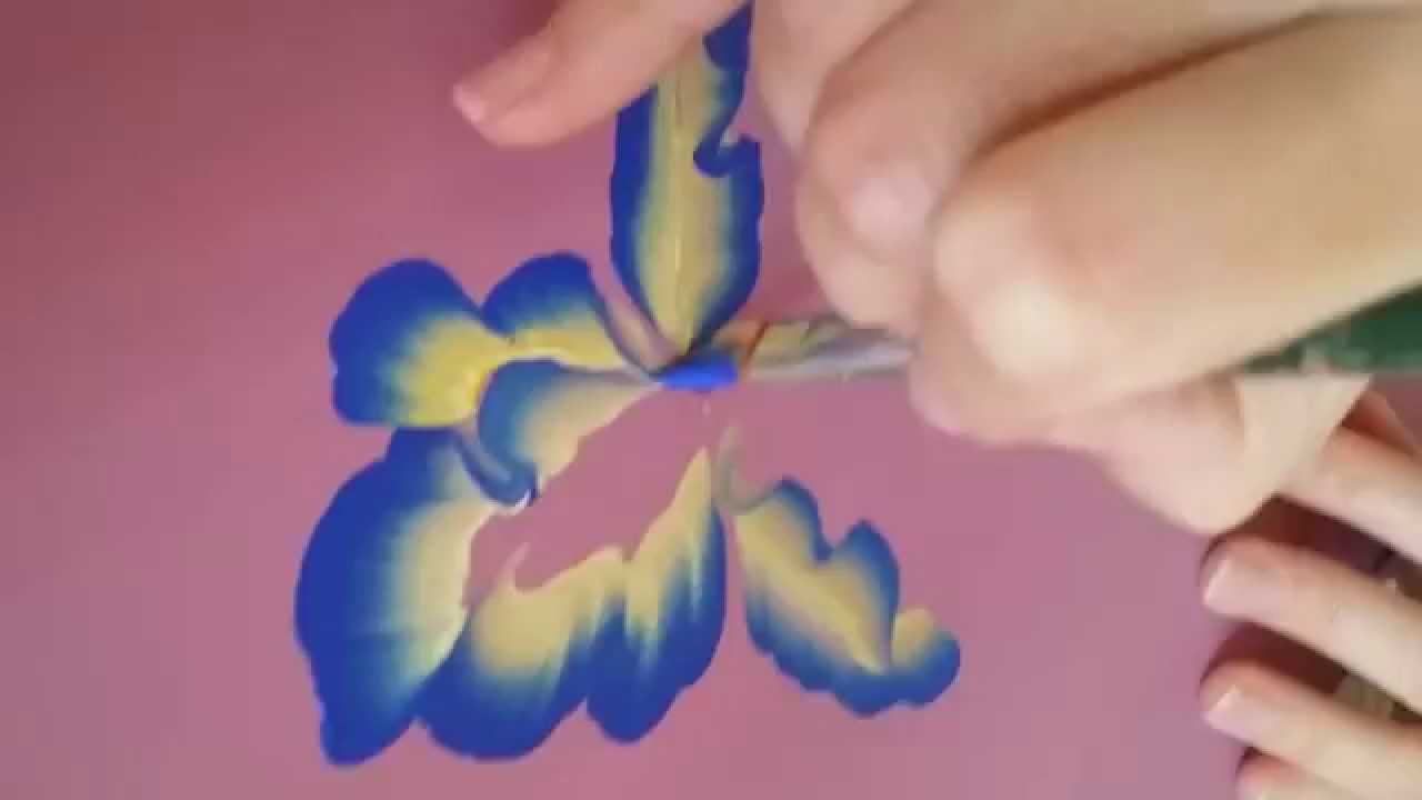 Beautiful One stroke iris - YouTube