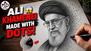 Ali Khamenei Portrait Made With Thousands of Dots! 😱 | Mr.Dot