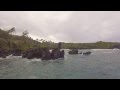 Jumping off Bunny Ears at Wainapanapa in Hana