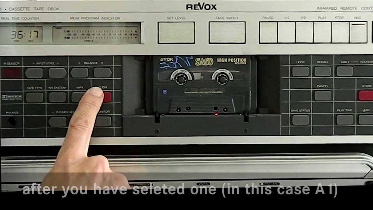 REVOX B 215 tapedeck automatic alignment YouTube
