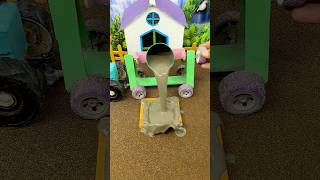 😱 Amazing Mini Tractor Making Cement Pillar | DIY Real Working Construction Machine 🚜 #shortsfeed