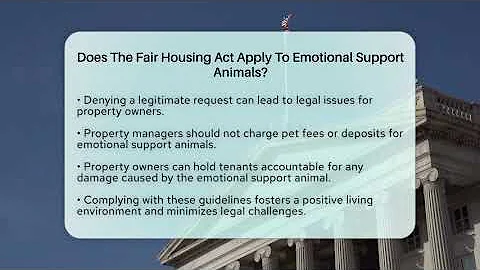 Does The Fair Housing Act Apply To Emotional Support Animals? - CountyOffice.org