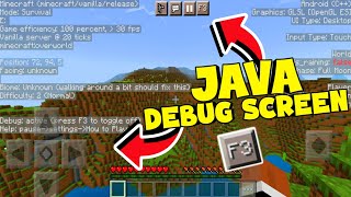 Java Debug Screen Addon For MCPE/BE 1.17+/1.18+ | F3 Button For Minecraft Pe/Bedrock