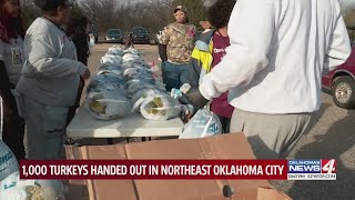 1,000 turkeys handed out to families in Northeast OKC over the weekend